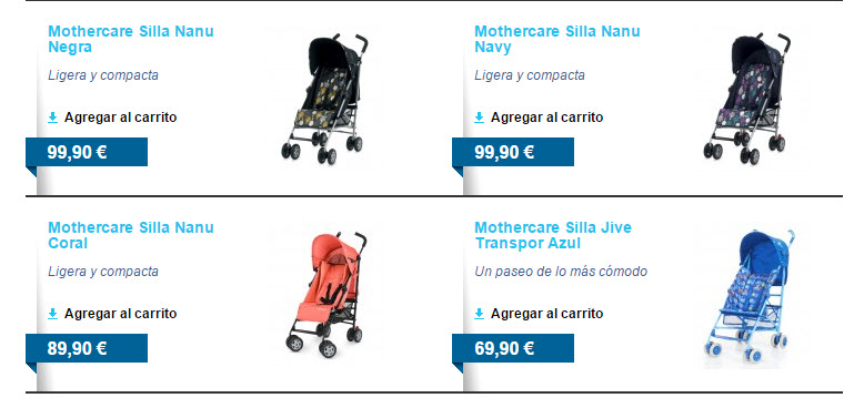 mothercare sillas de paseo