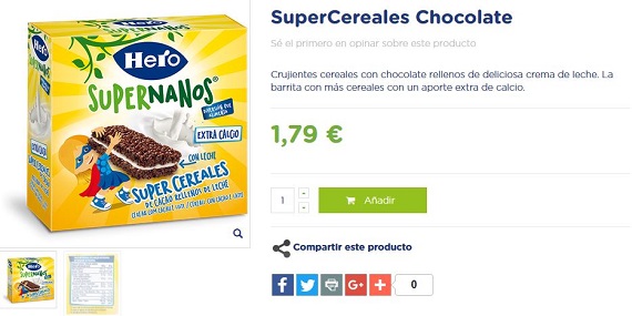 hero barritas de cereales