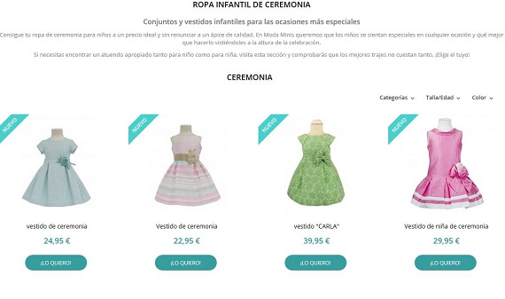 modaminis ropa de ceremonia niño