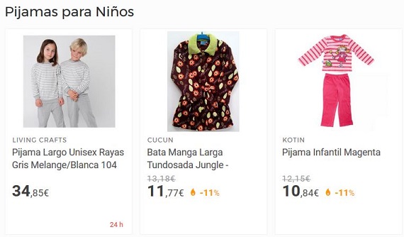 pijamas para niños baratos