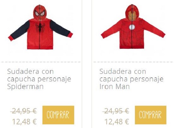 pijamas para niños de superhéroes